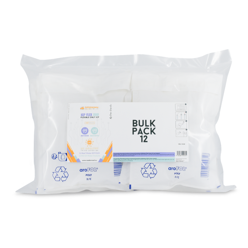 ICP FLEX DUO 12-PACK BULK (12 ICP Reef Water ICP FLEX + 12 RO/DI Water Analysis Pro)